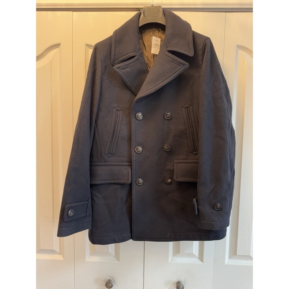 Todd Snyder New Italian Wool Cashmere Peacoat Dark Navy. NWT Sz Medium Coat